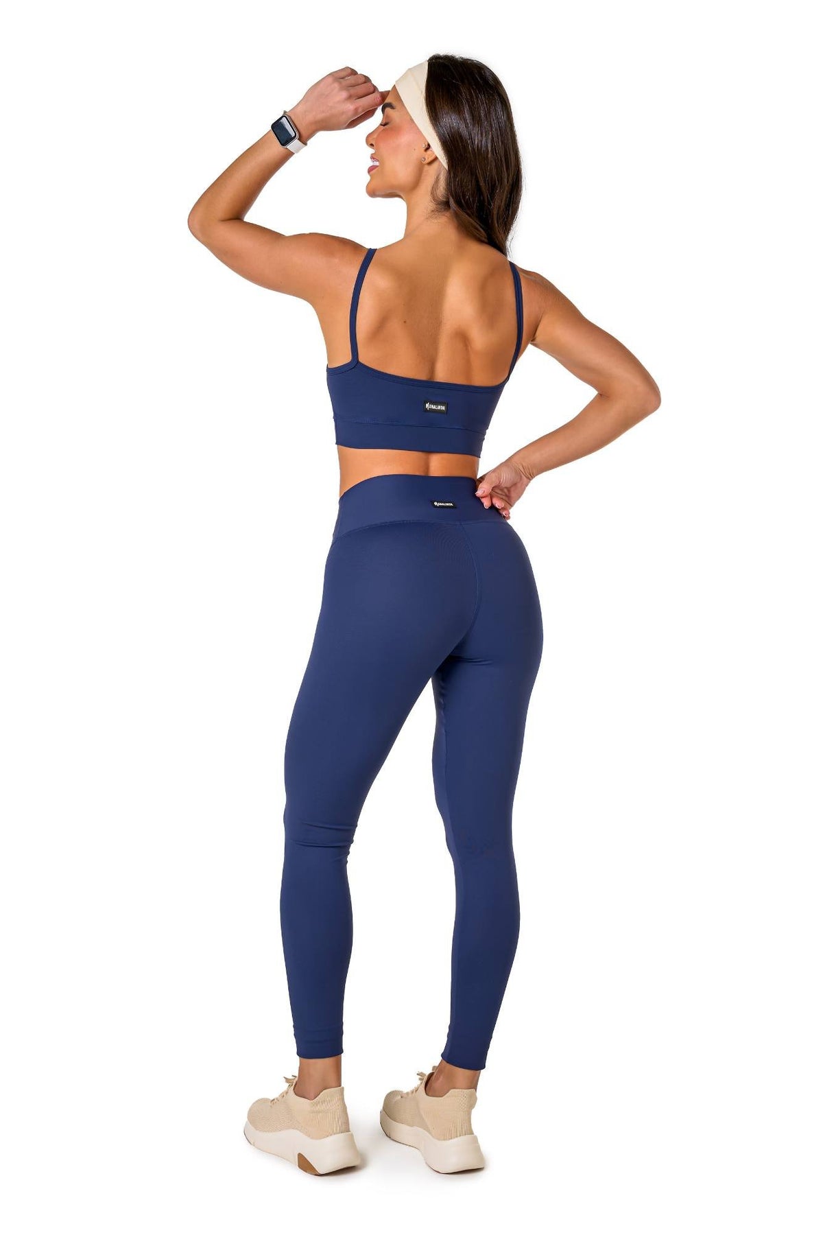 Basic Polyamide Leggings Set - Navy