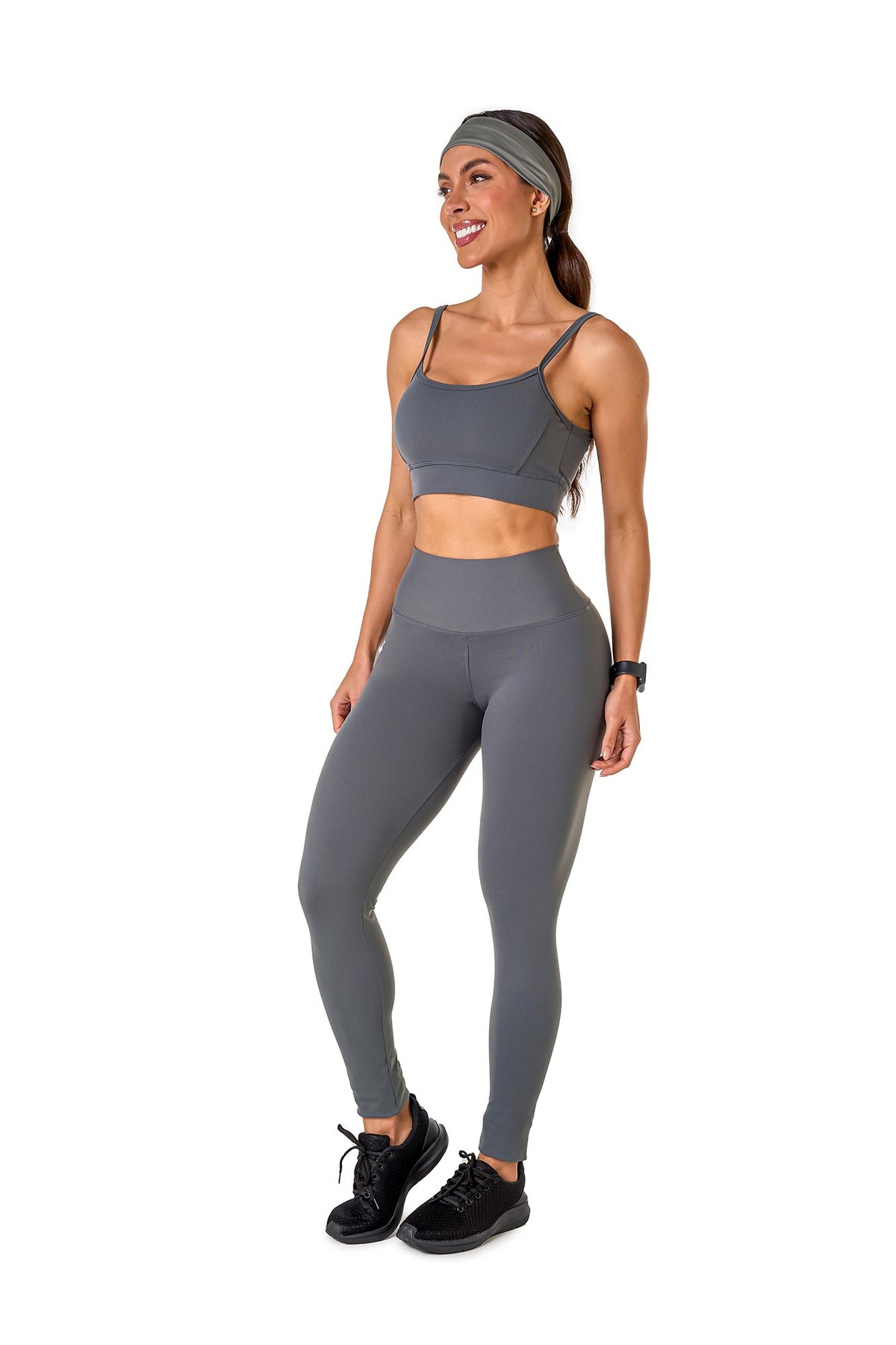 Basic Polyamide Sports Bra - Grey