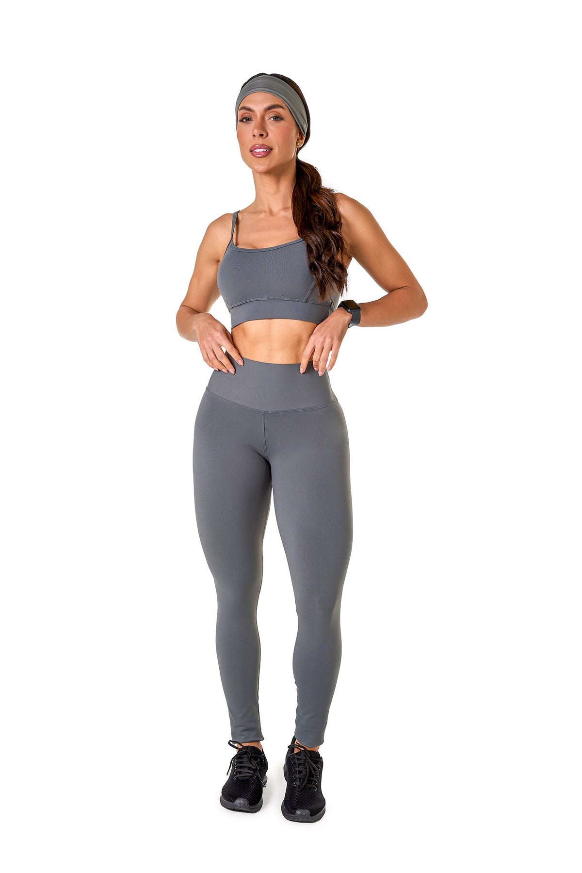Basic Polyamide Leggings - Grey