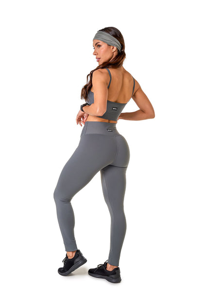 Basic Polyamide Leggings Set - Grey