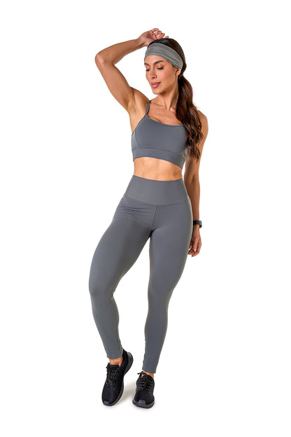 Basic Polyamide Leggings Set - Grey