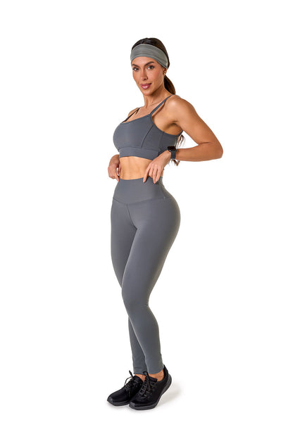 Basic Polyamide Leggings Set - Grey