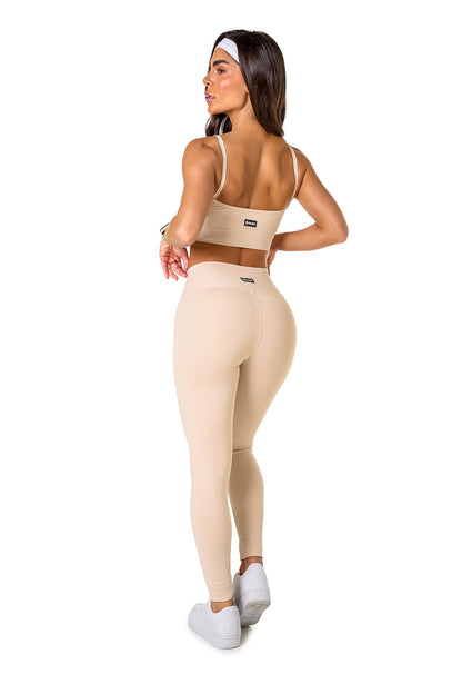 Basic Polyamide Leggings Set - Off White