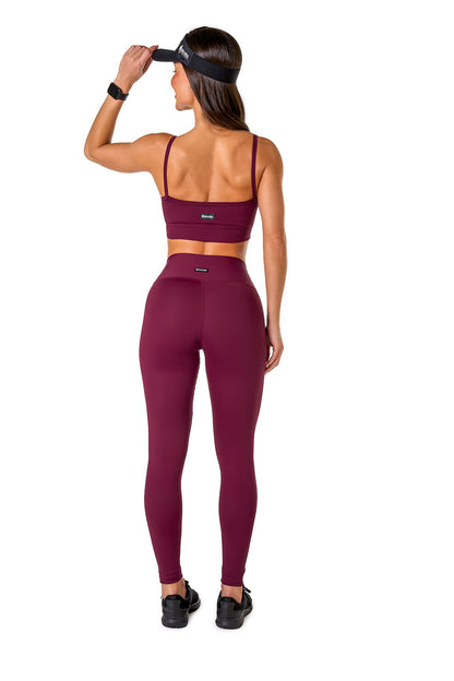 Basic Polyamide Leggings Set - Purple