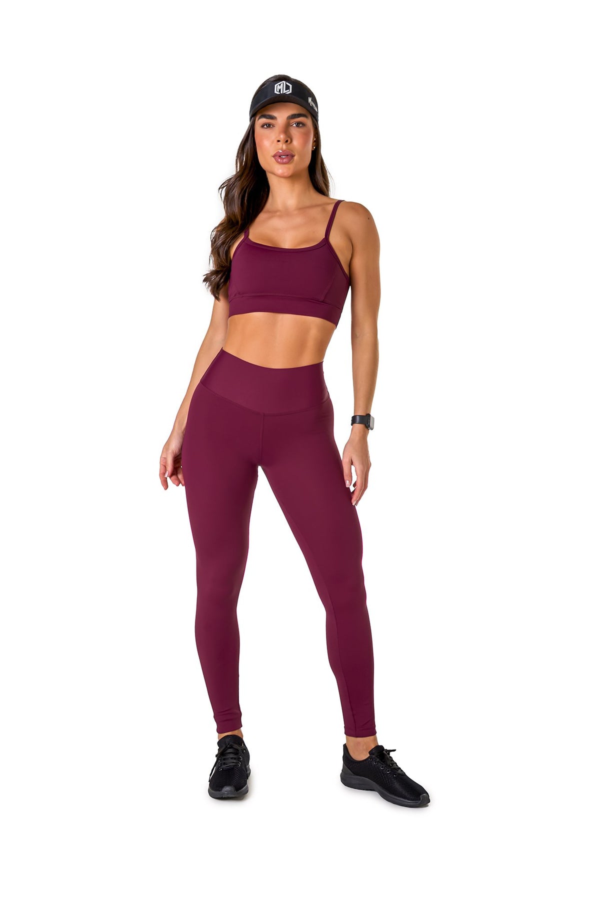 Basic Polyamide Leggings Set - Purple