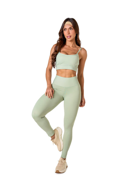 Basic Polyamide Sports Bra - Light Green