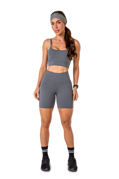 Basic Polyamide Sports Bra - Grey