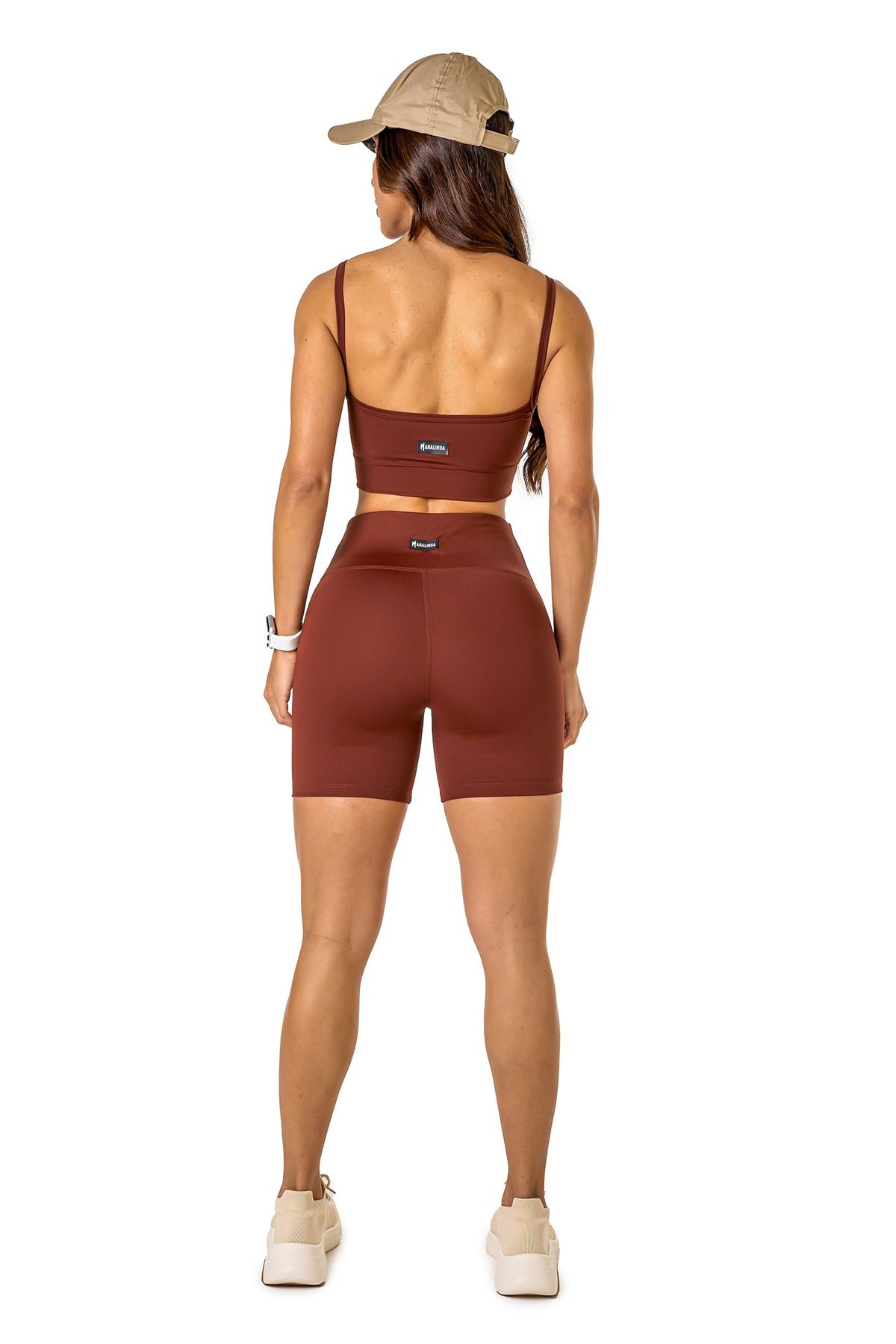 Basic Polyamide Shorts Set - Dark Brown