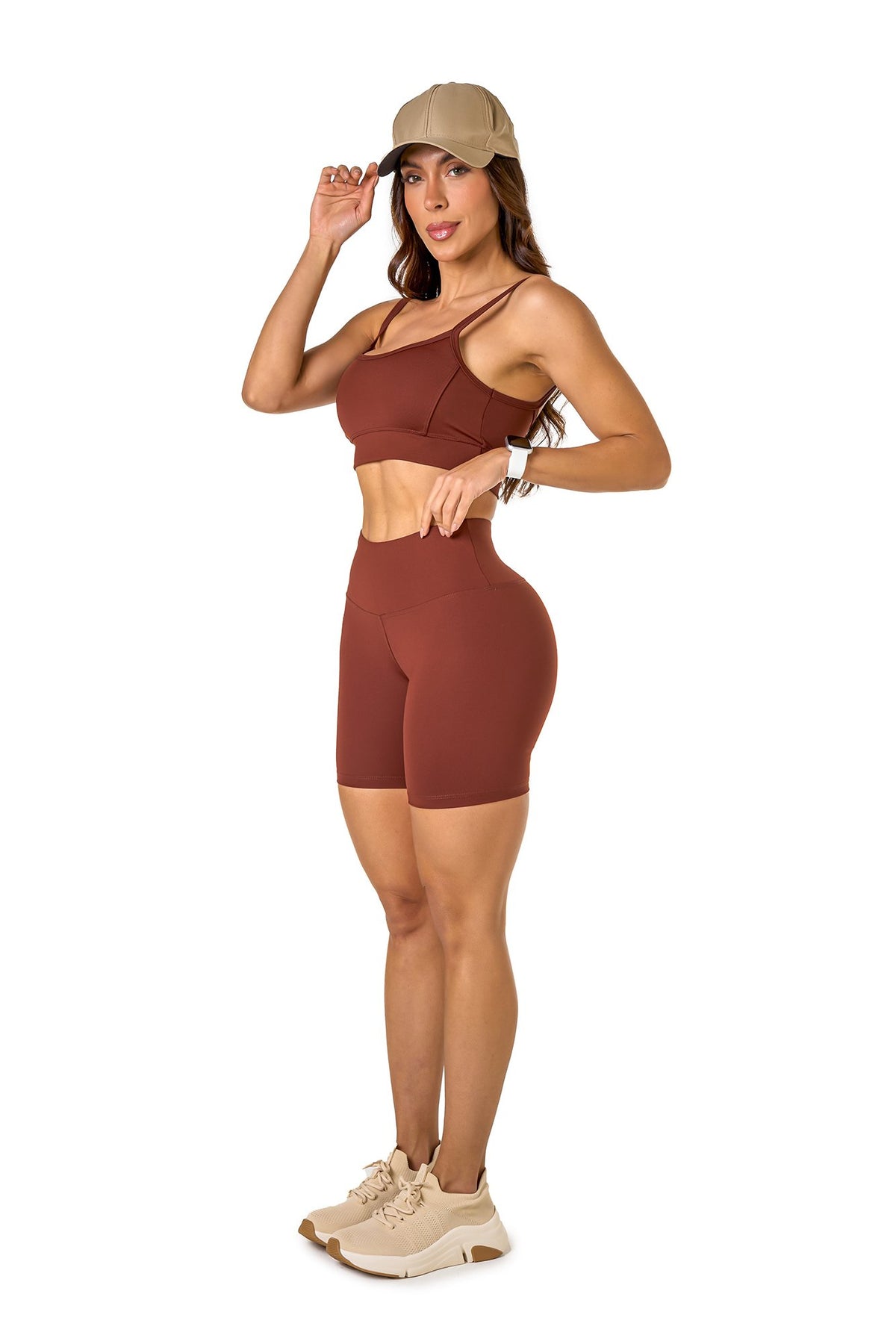 Basic Polyamide Shorts Set - Dark Brown