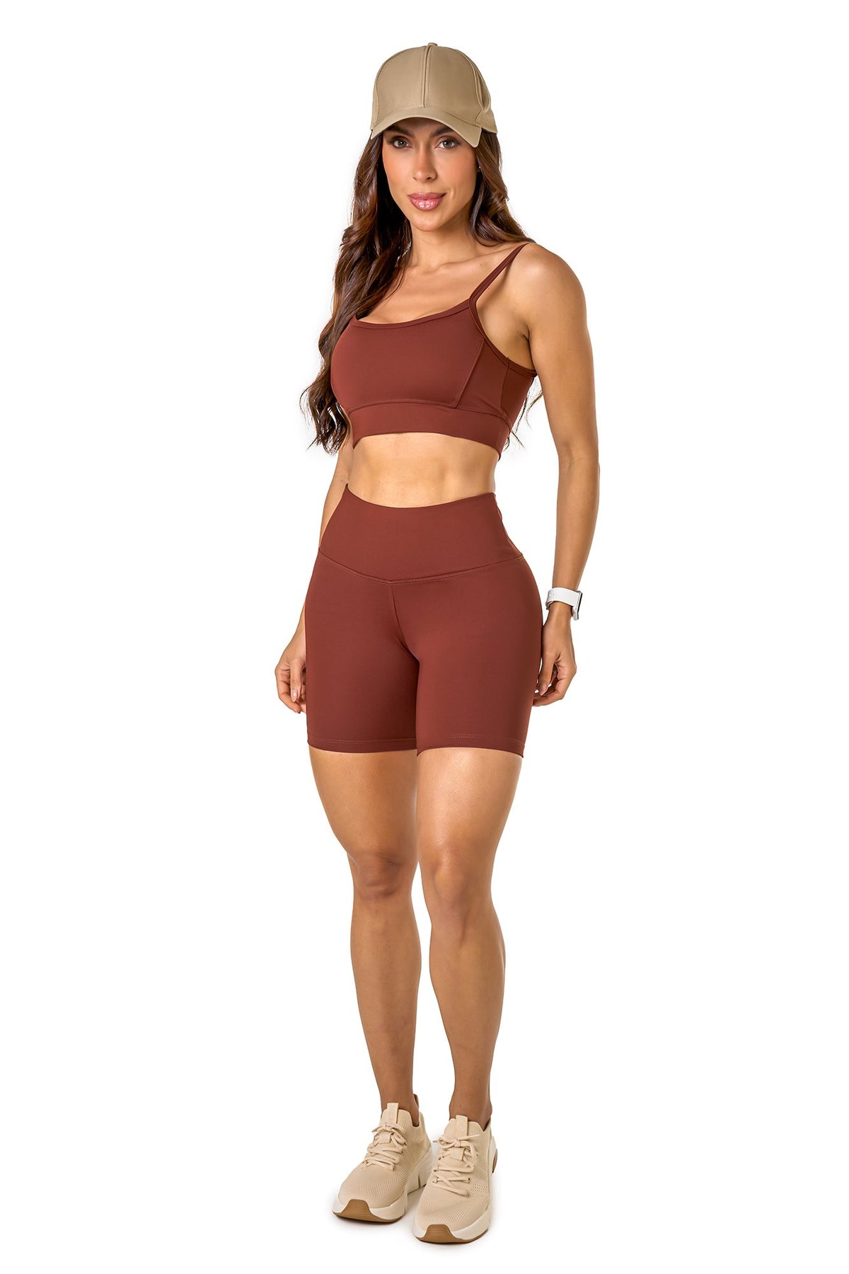 Basic Polyamide Shorts Set - Dark Brown