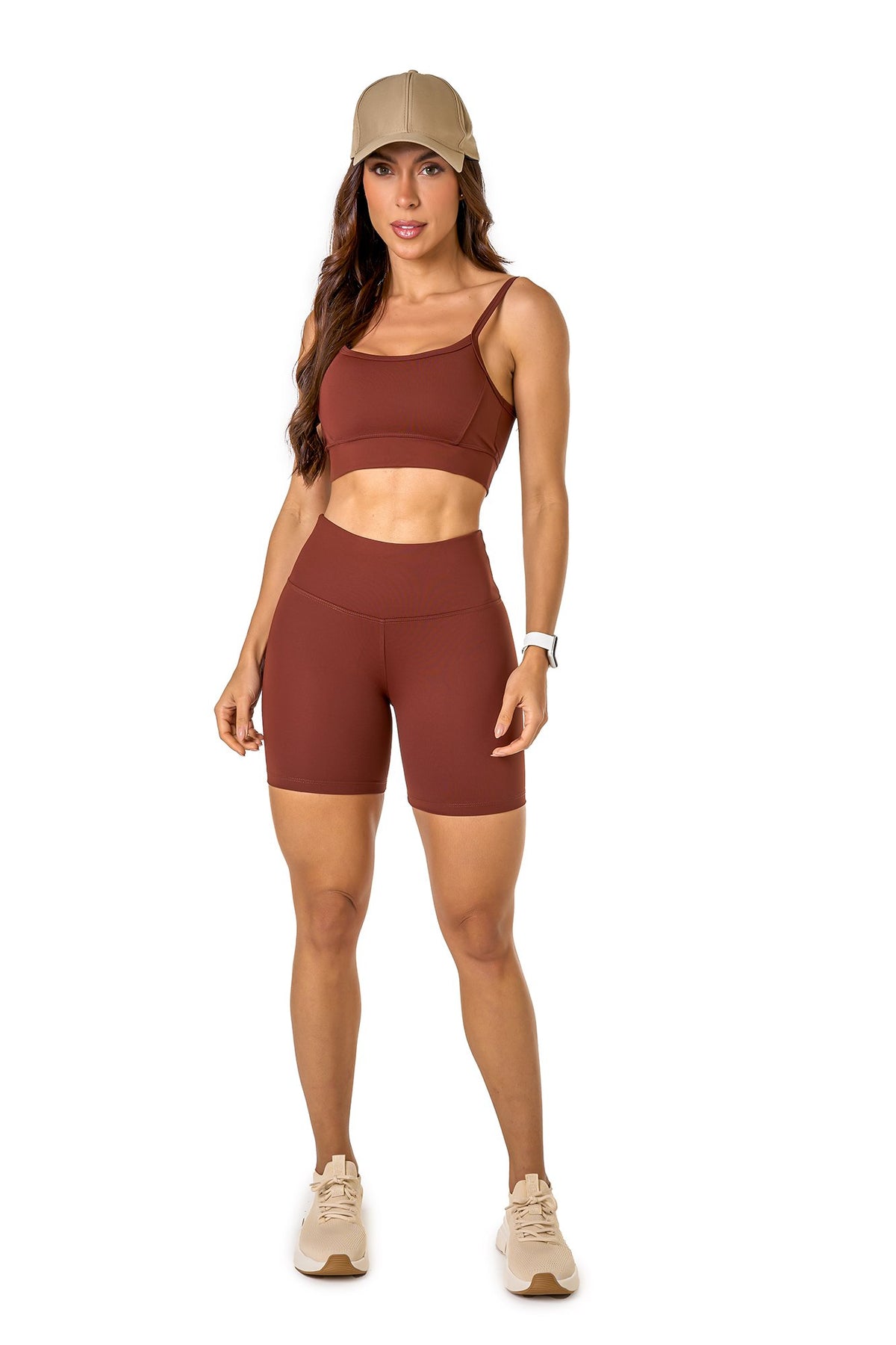 Basic Polyamide Shorts - Dark Brown