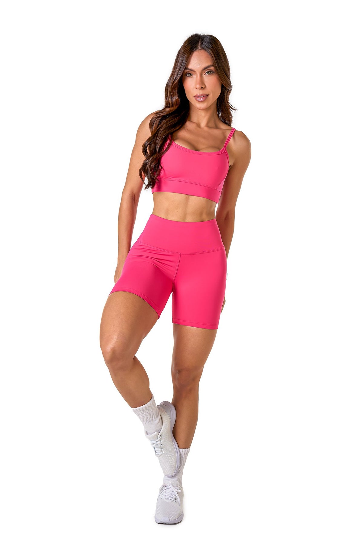 Basic Polyamide Shorts Set - Pink
