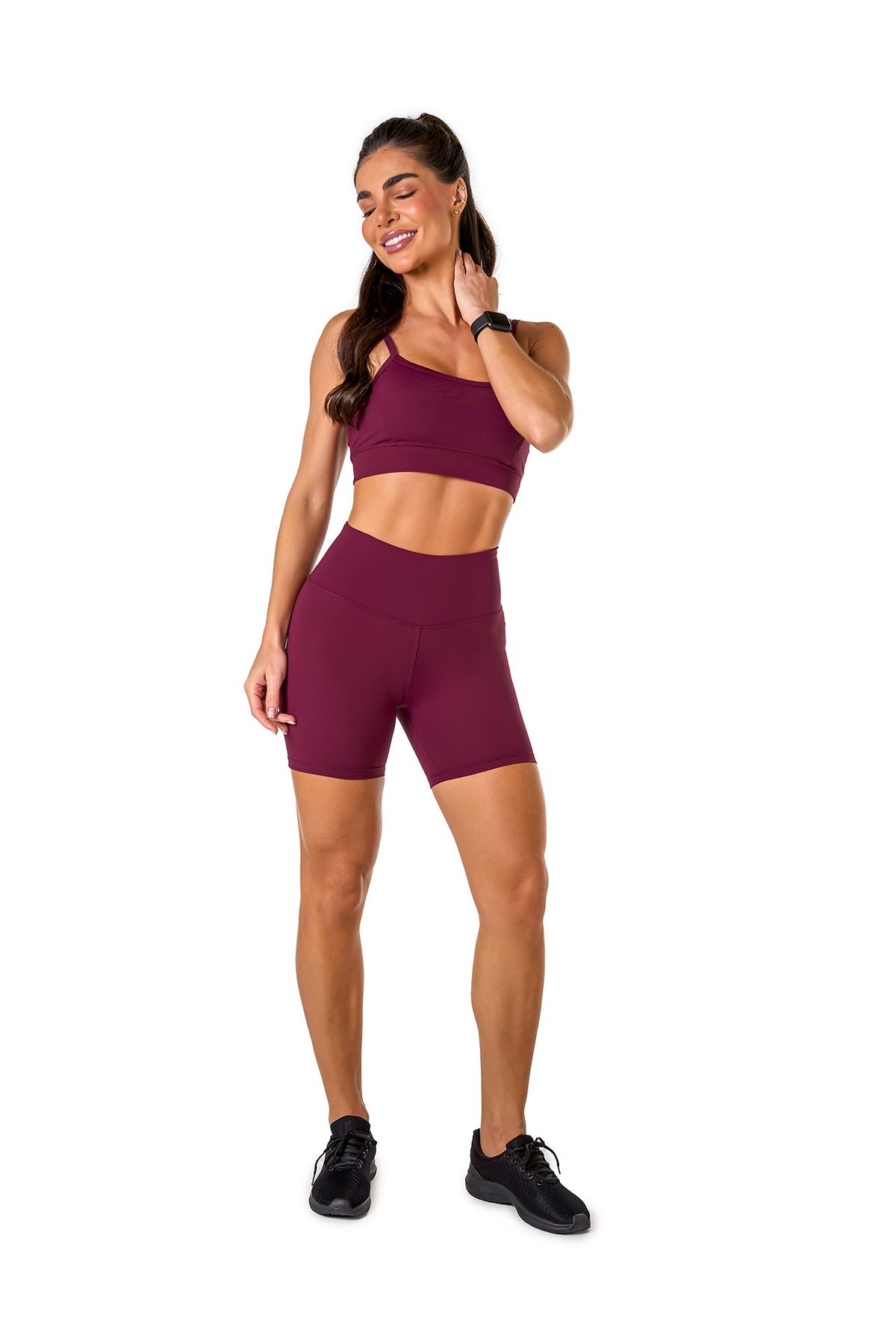 Basic Polyamide Sports Bra - Purple