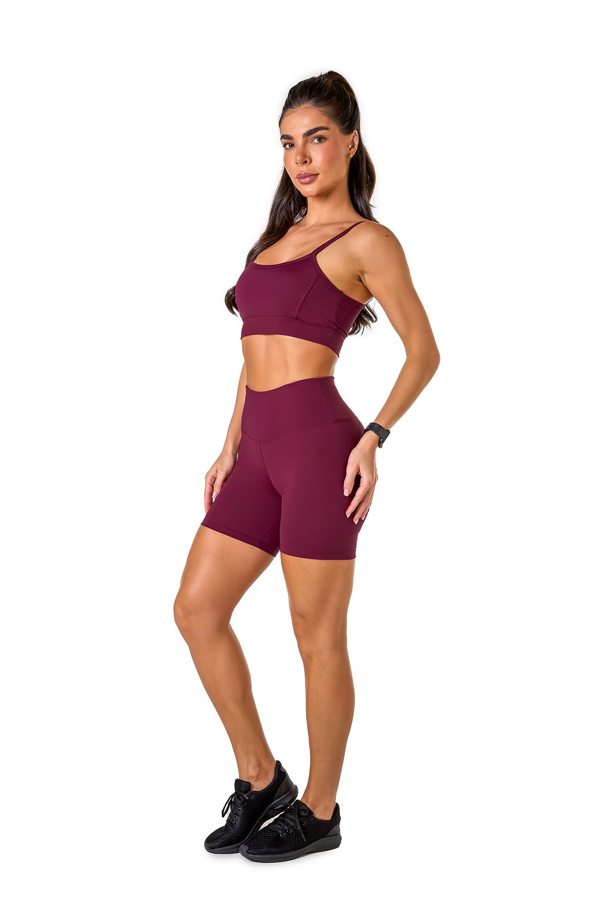 Basic Polyamide Shorts Set - Purple