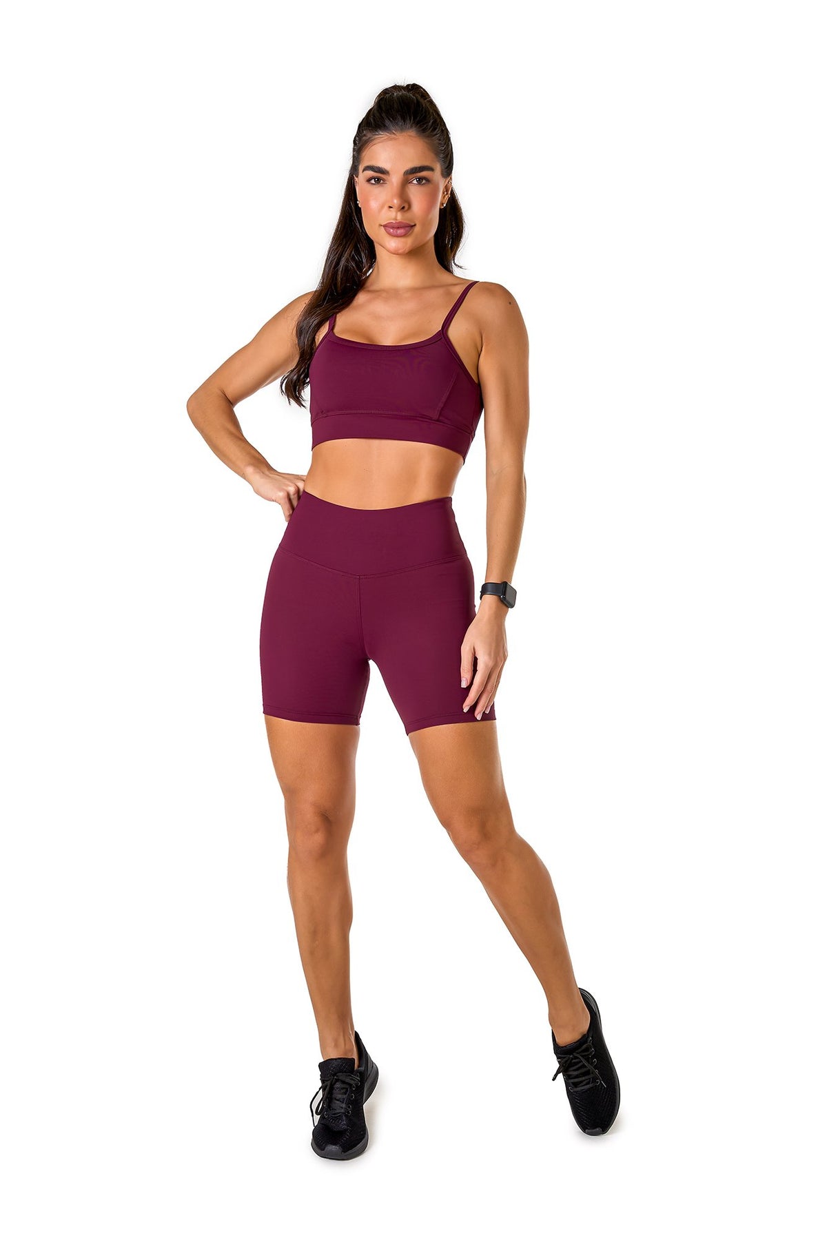Basic Polyamide Shorts Set - Purple