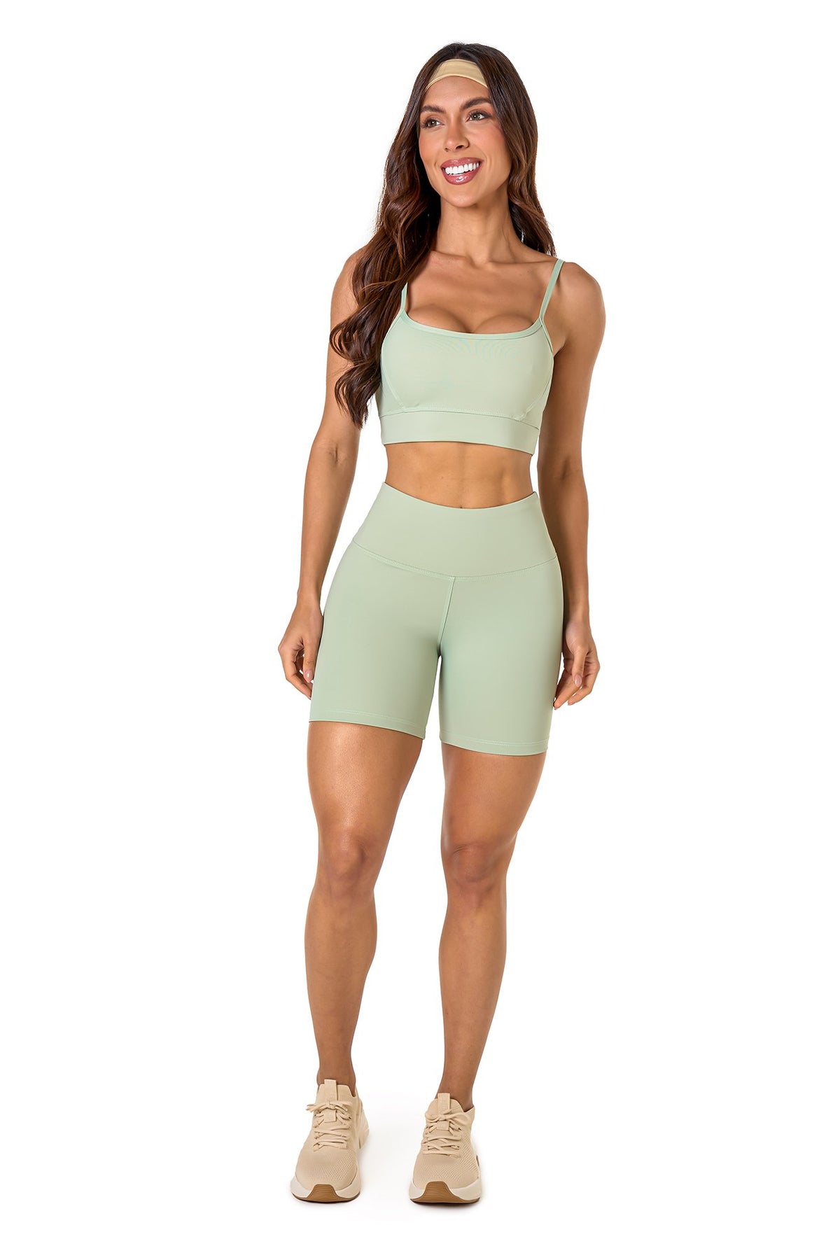 Basic Polyamide Shorts Set - Light Green