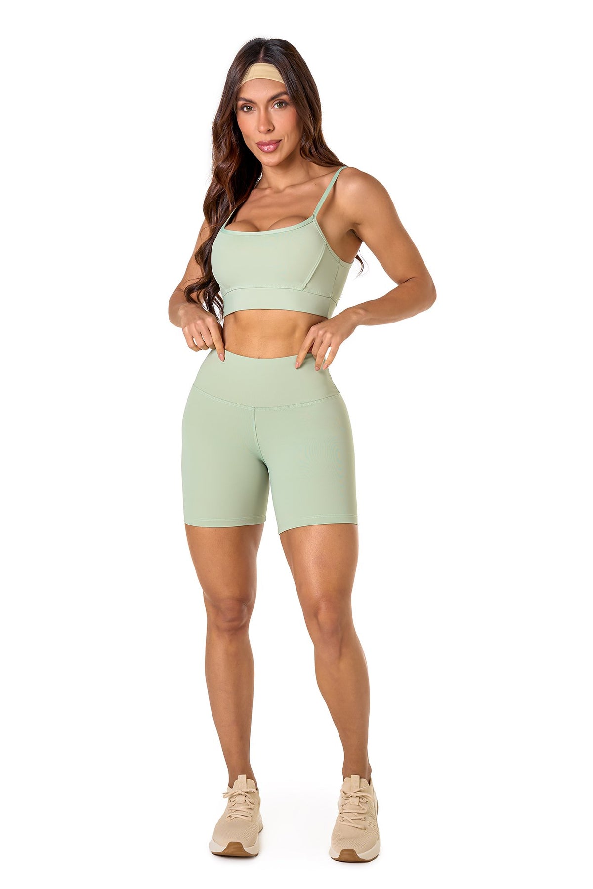 Basic Polyamide Shorts - Light Green