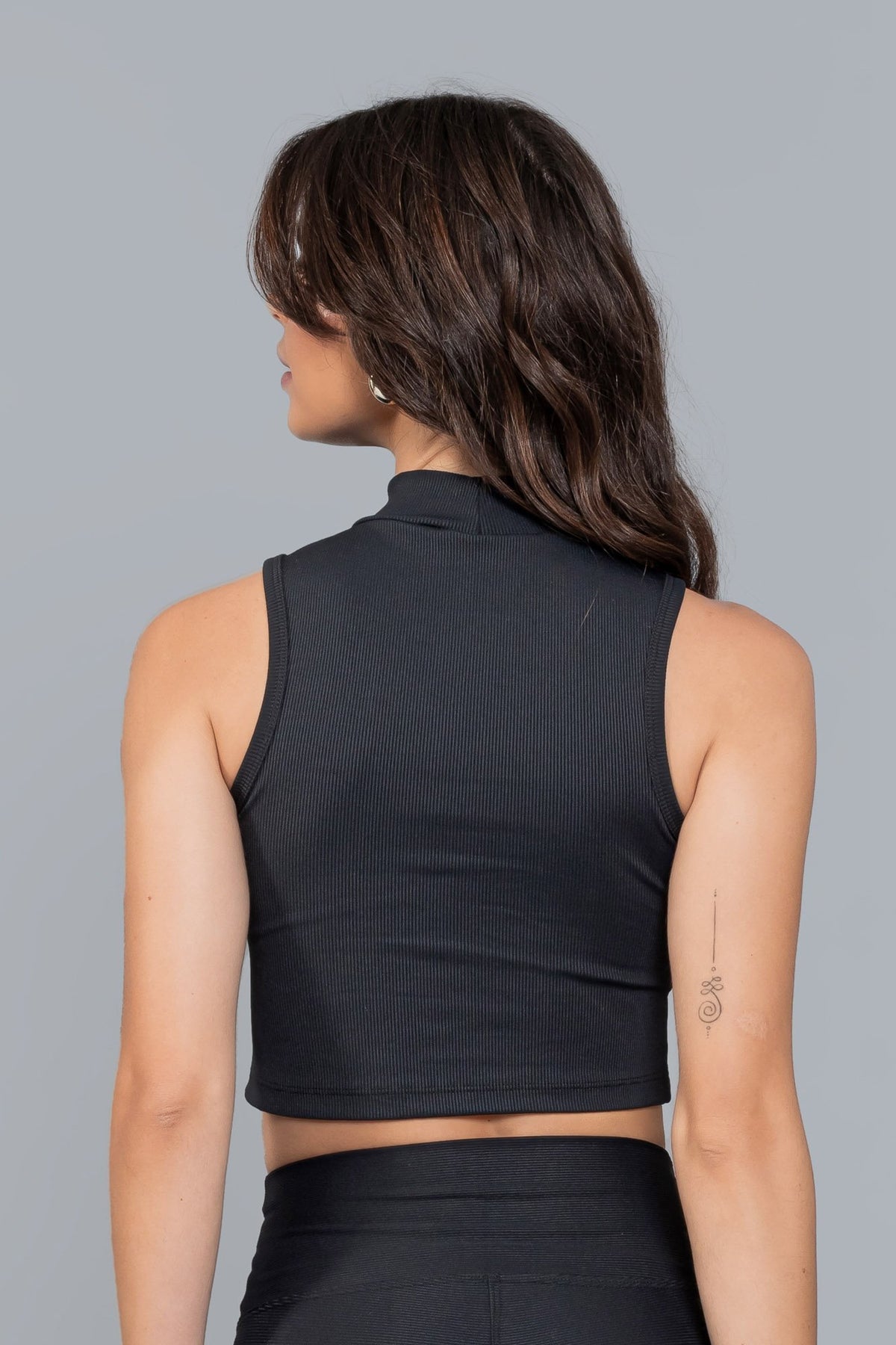 Ribbed Crop Top - Black