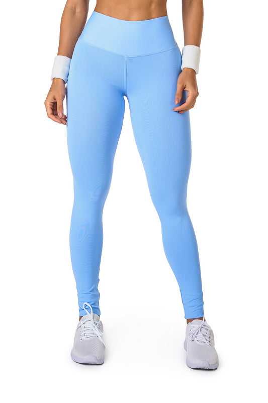 Basic Polyamide Leggings - Light Blue