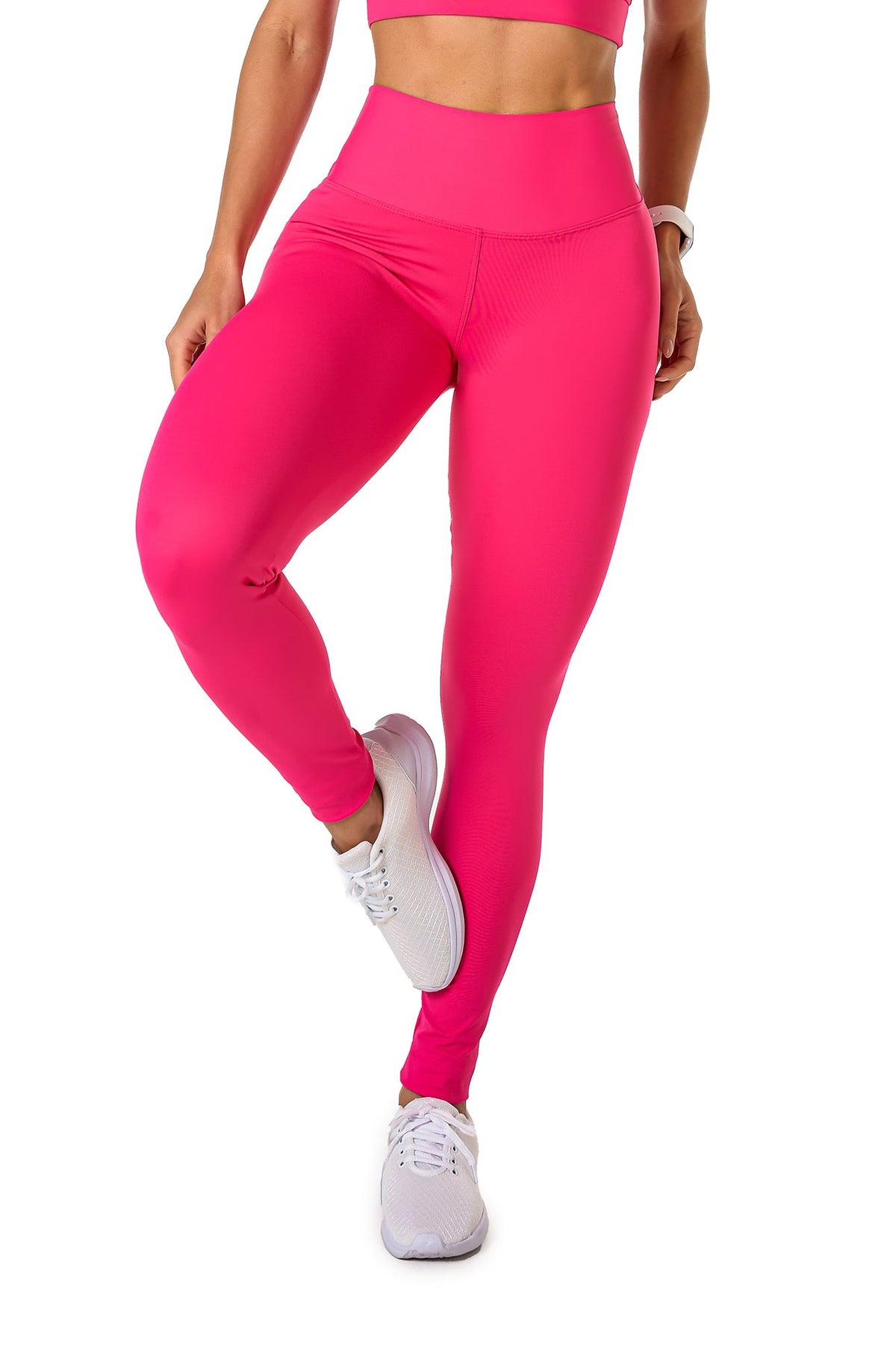 Basic Polyamide Leggings - Pink