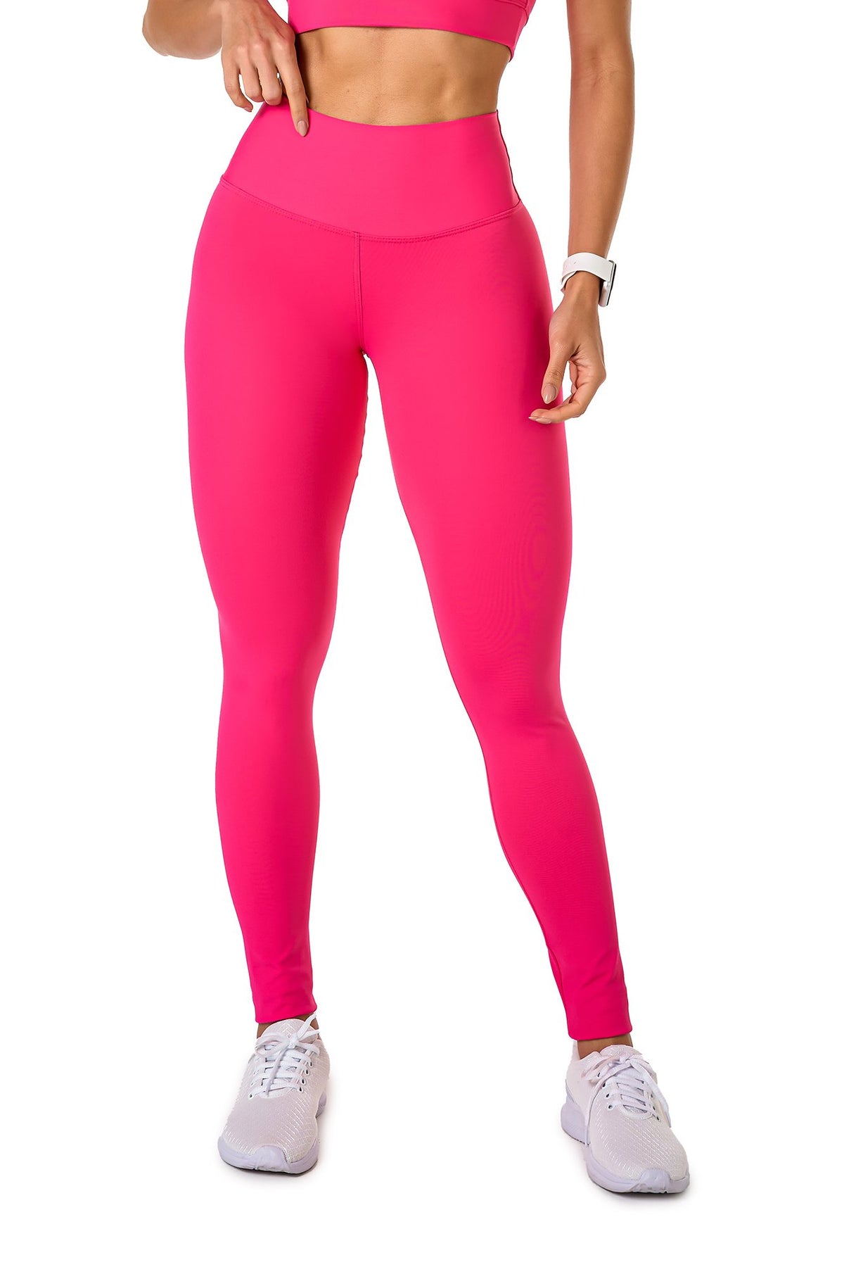 Basic Polyamide Leggings - Pink