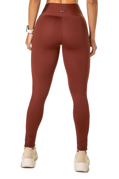 Basic Polyamide Leggings - Dark Brown