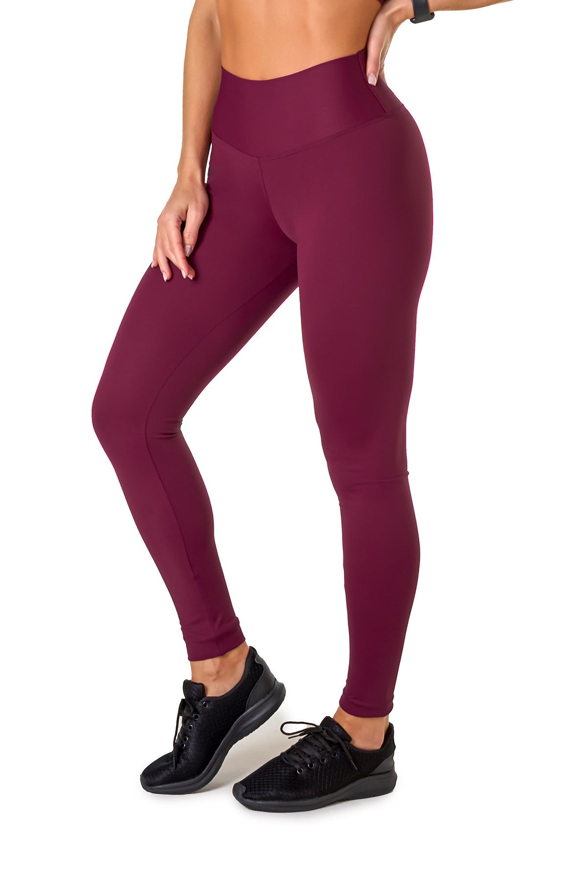 Basic Polyamide Leggings - Purple