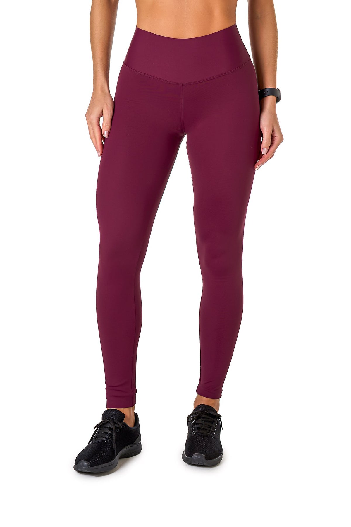 Basic Polyamide Leggings - Purple