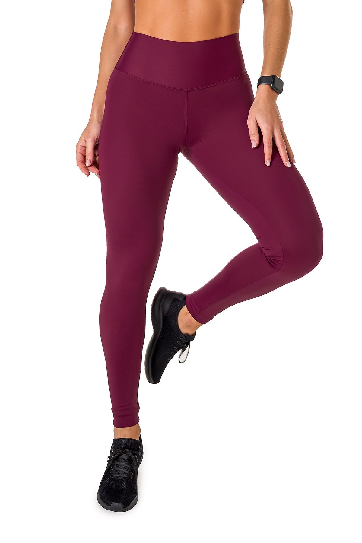 Basic Polyamide Leggings - Purple