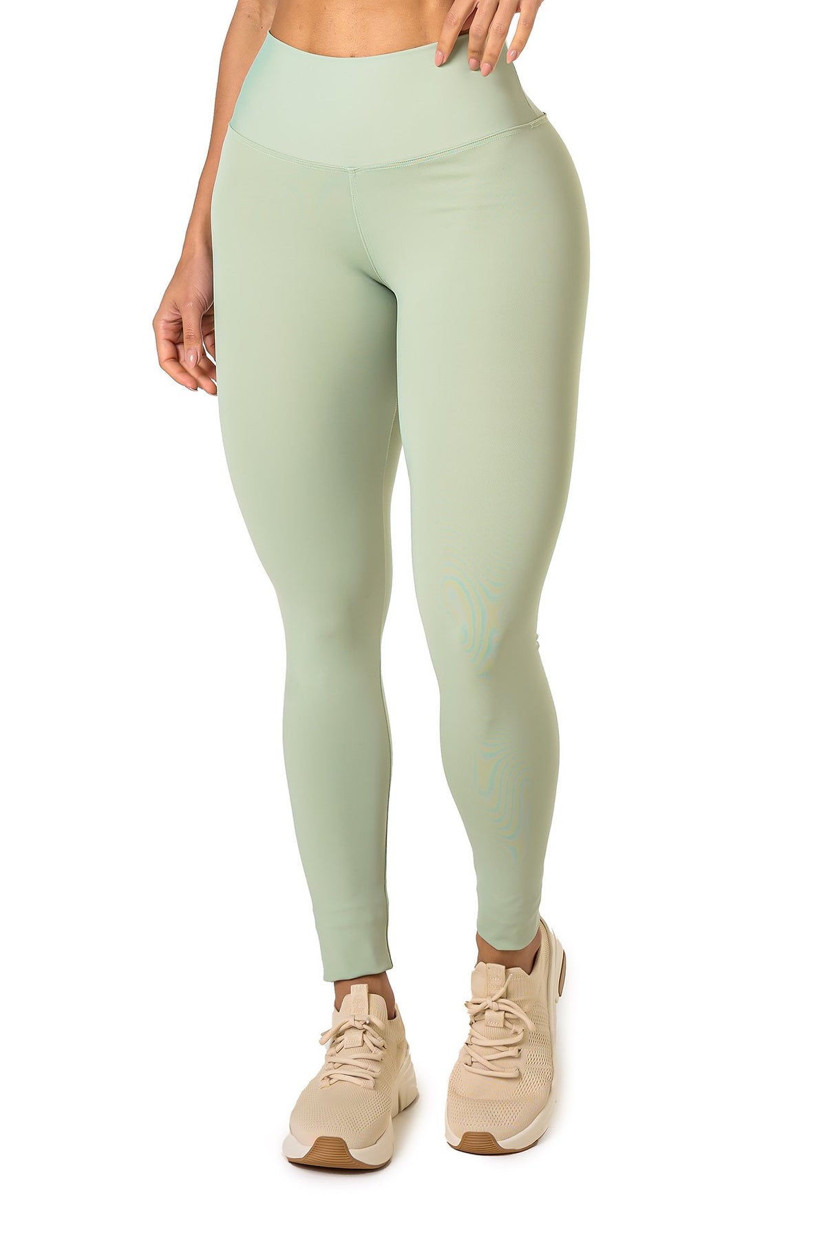Basic Polyamide Leggings - Light Green