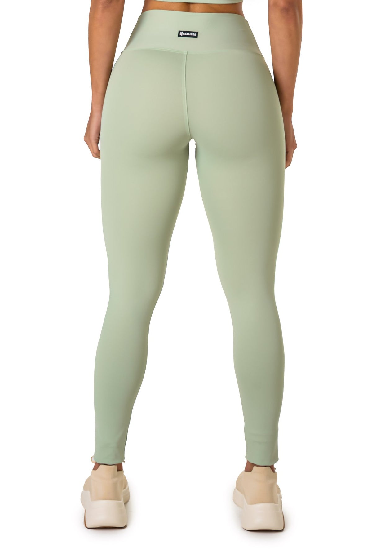 Basic Polyamide Leggings - Light Green