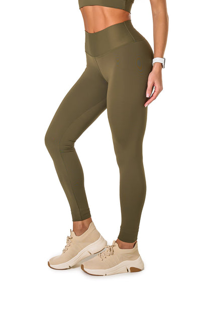 Basic Polyamide Leggings - Green