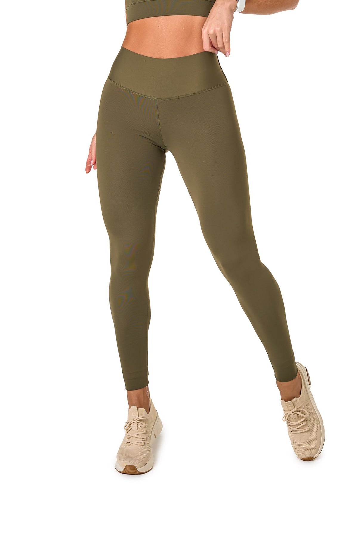 Basic Polyamide Leggings - Green
