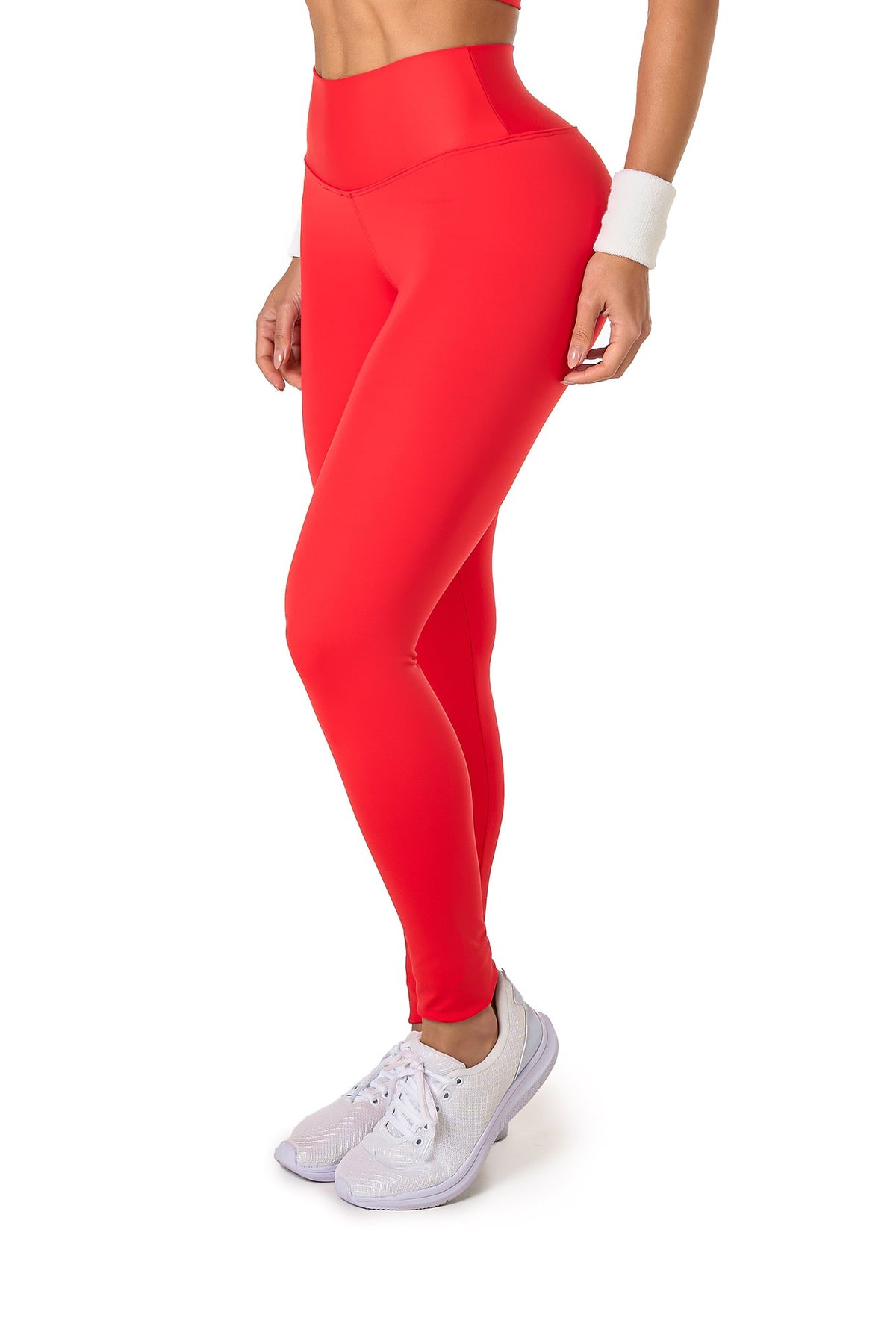 Basic Polyamide Leggings - Red