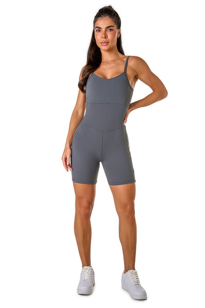 Polyamide Short Unitard - Grey