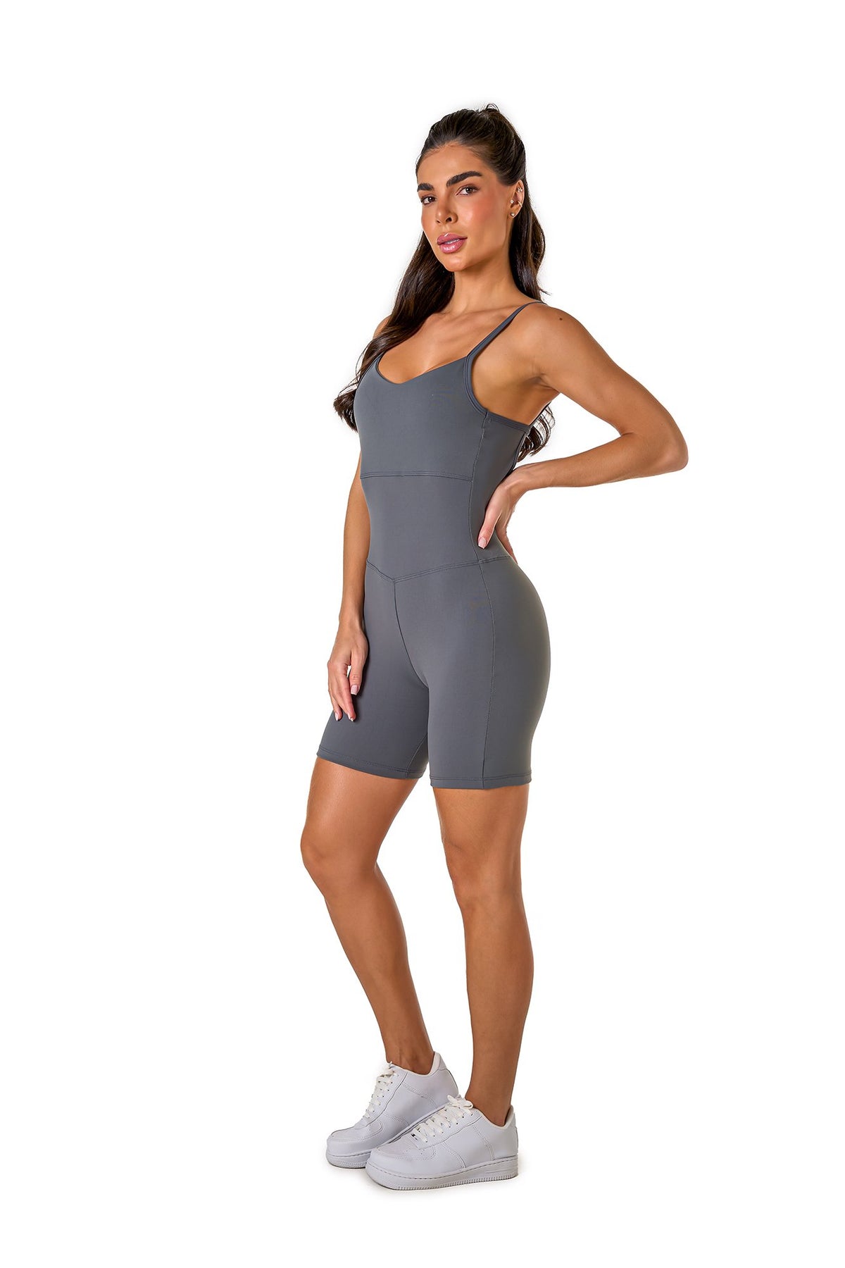 Polyamide Short Unitard - Grey