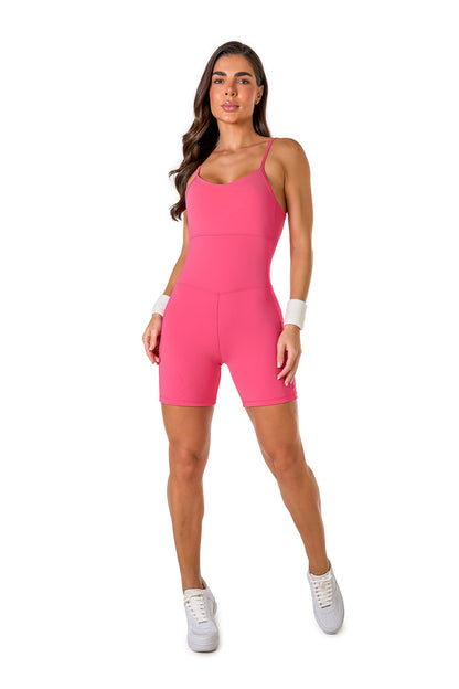 Polyamide Short Unitard - Pink