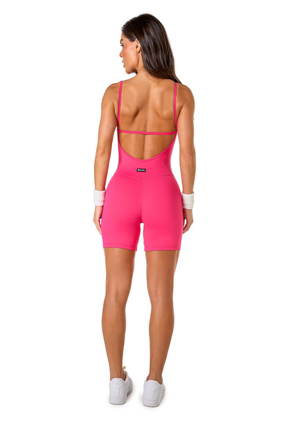 Polyamide Short Unitard - Pink