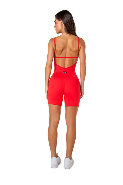 Polyamide Short Unitard - Red