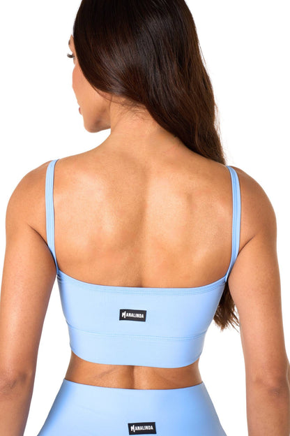 Basic Polyamide Sports Bra - Light Blue