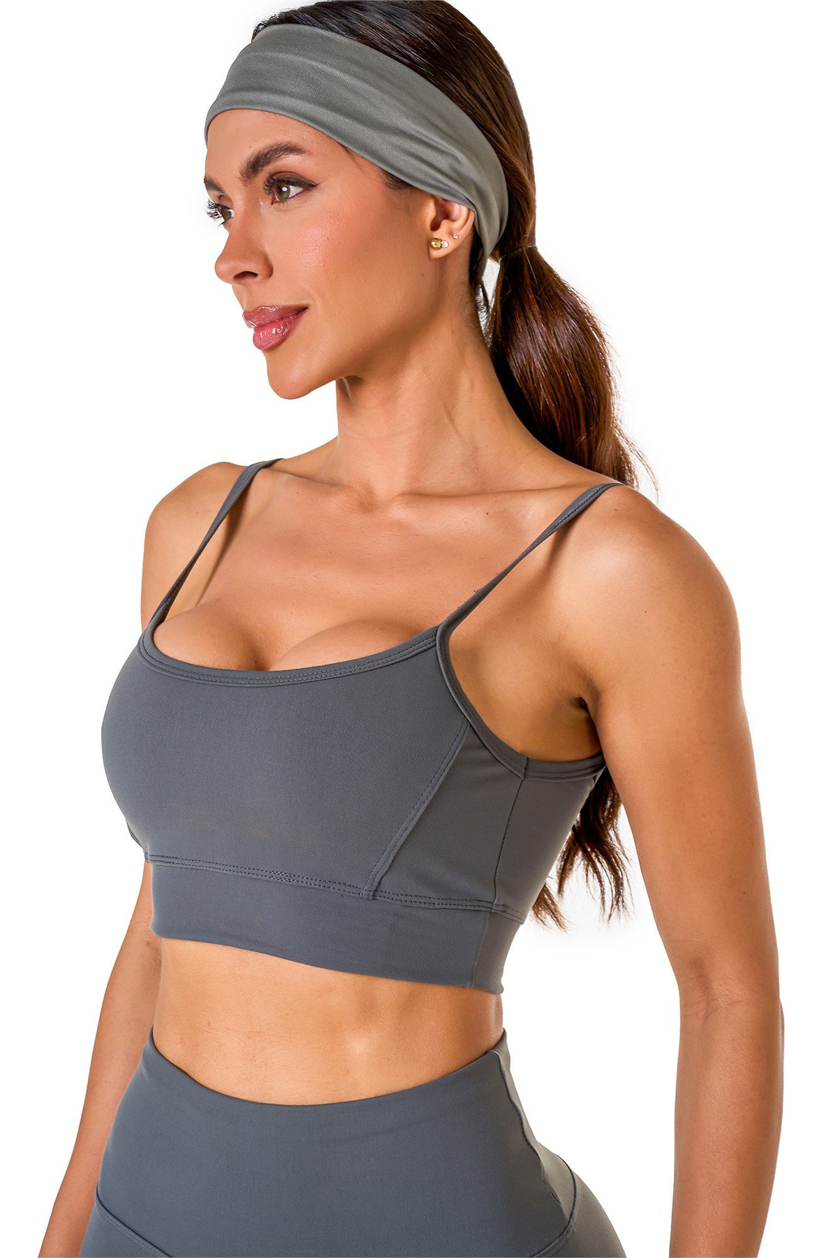 Basic Polyamide Sports Bra - Grey