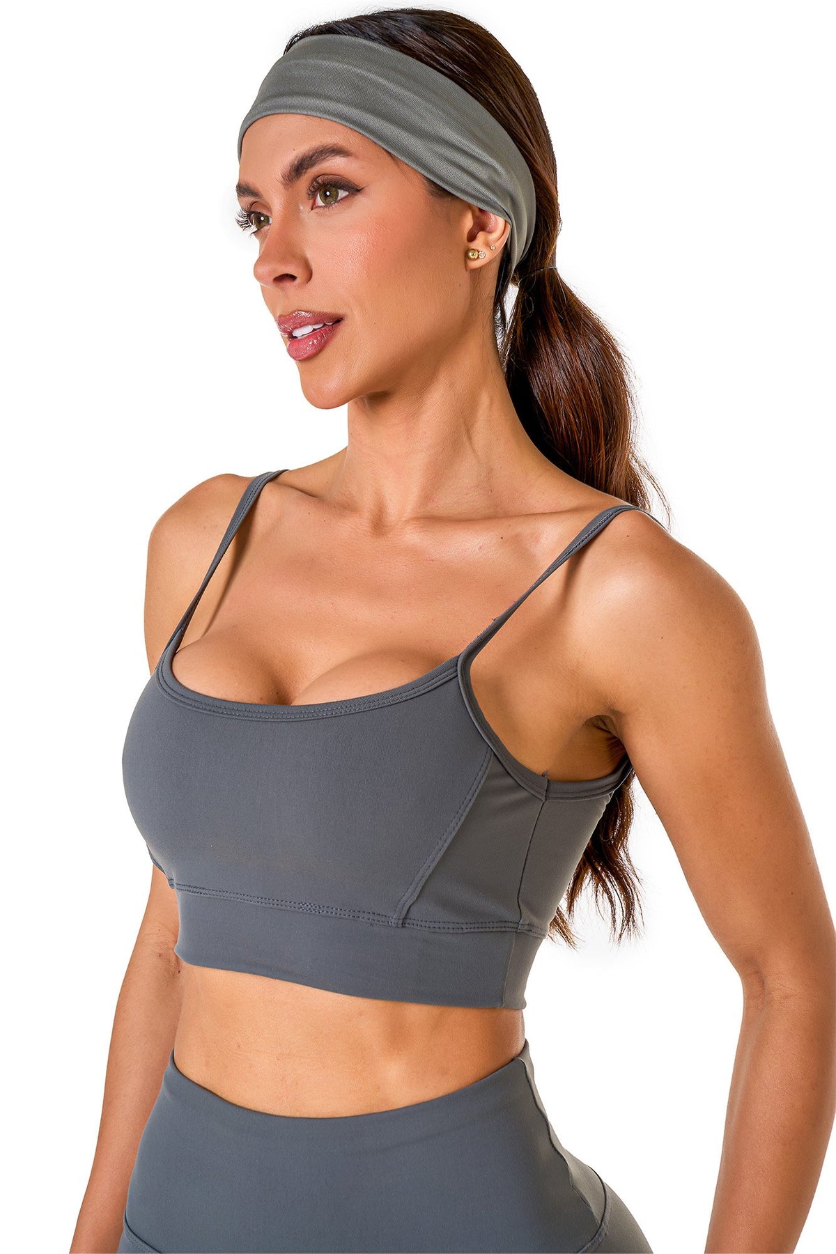 Basic Polyamide Sports Bra - Grey
