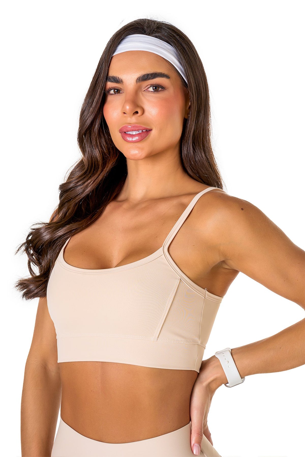 Basic Polyamide Sports Bra - Off White