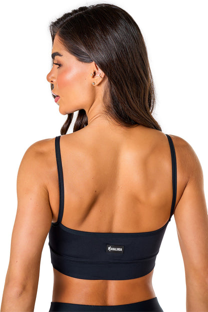 Basic Polyamide Sports Bra - Black