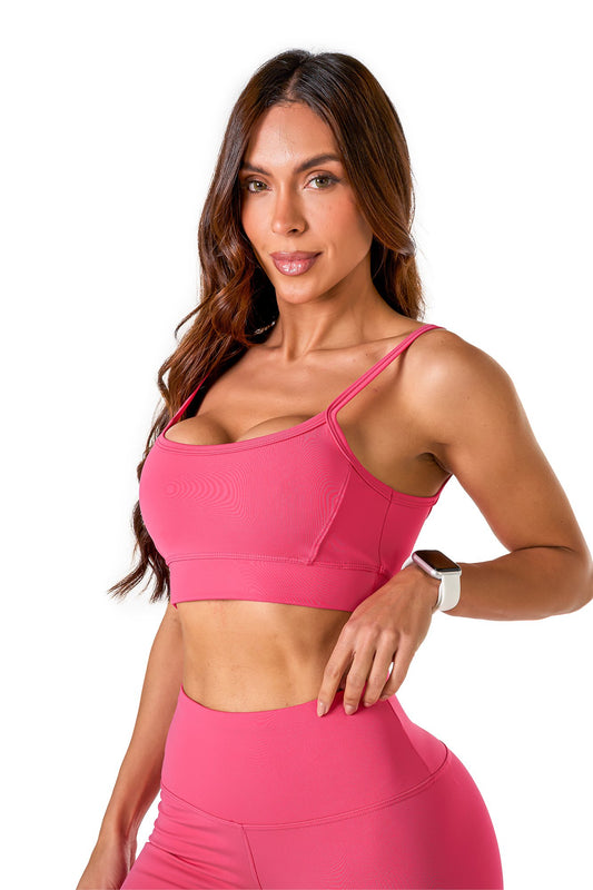 Basic Polyamide Sports Bra - Pink