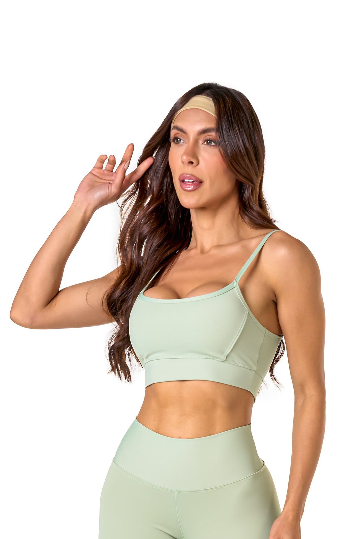 Basic Polyamide Sports Bra - Light Green