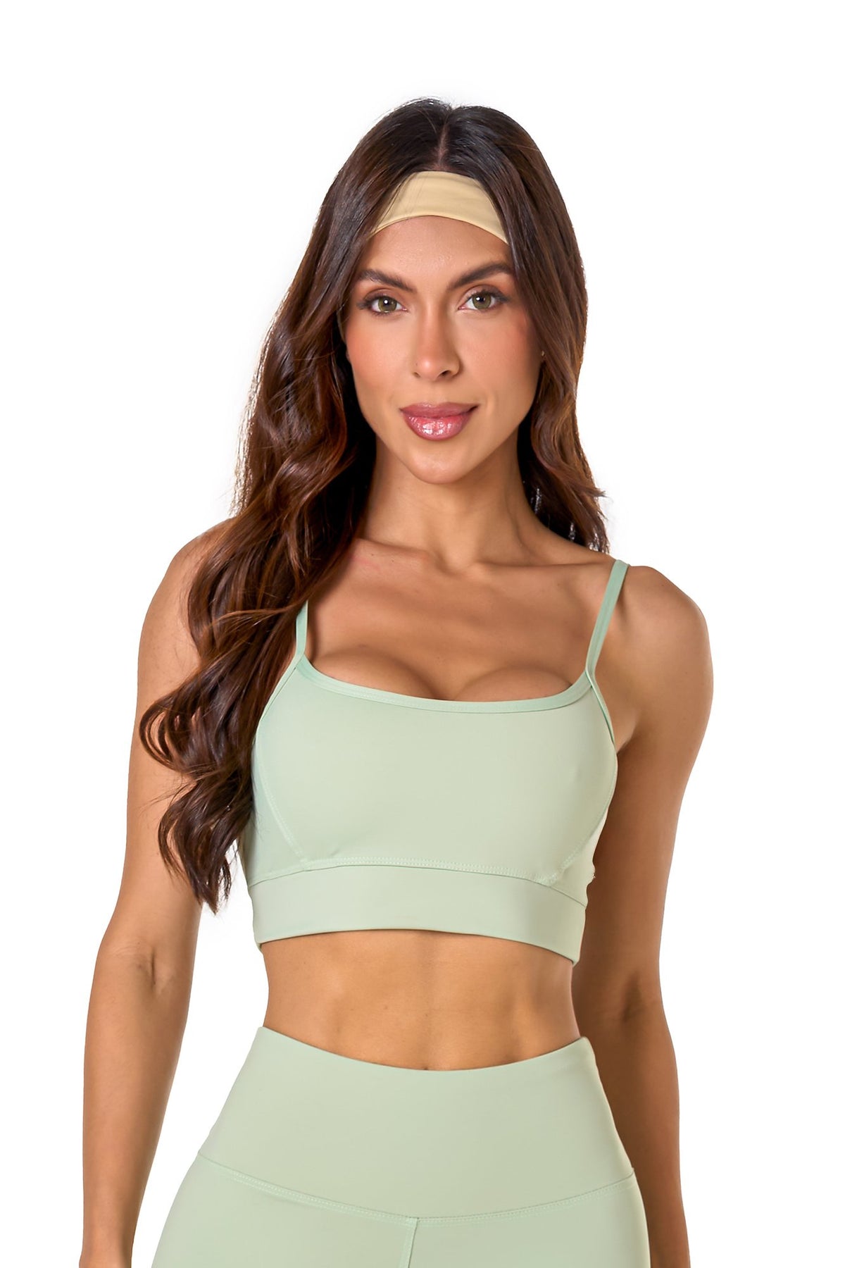 Basic Polyamide Sports Bra - Light Green