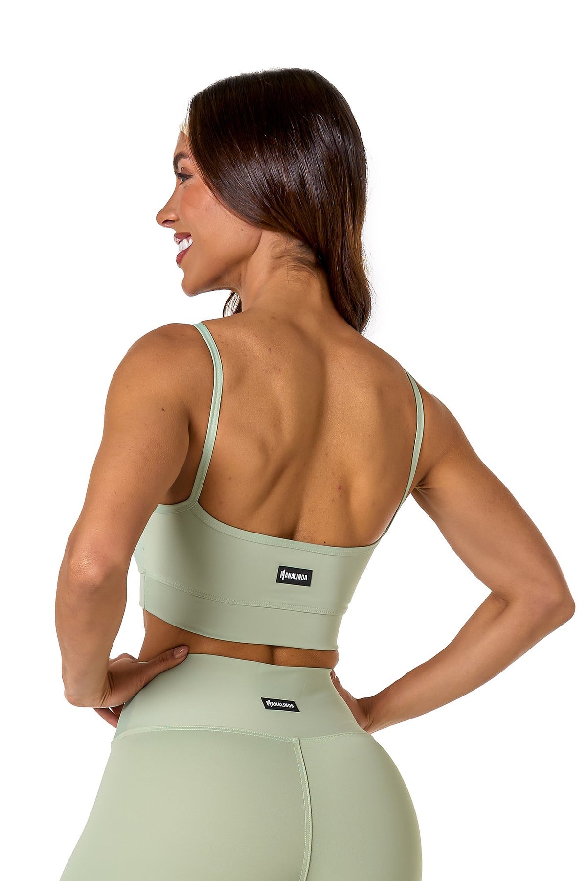 Basic Polyamide Sports Bra - Light Green