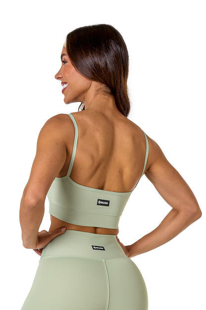 Basic Polyamide Sports Bra - Light Green